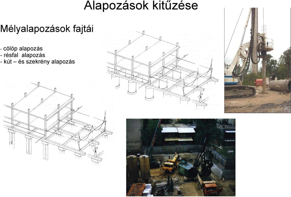 cölöp alapozás - résfal