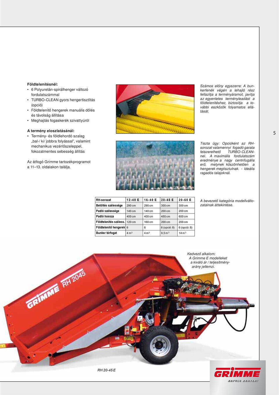 folyással, valamint mechanikus valamint vezérlőszeleppel mechanikus vezérlőszeleppel, sebességállítás sebesség állítás Az átfogó eredeti Grimme Grimme tartozékprogramot tartozékprogramot a 1113.