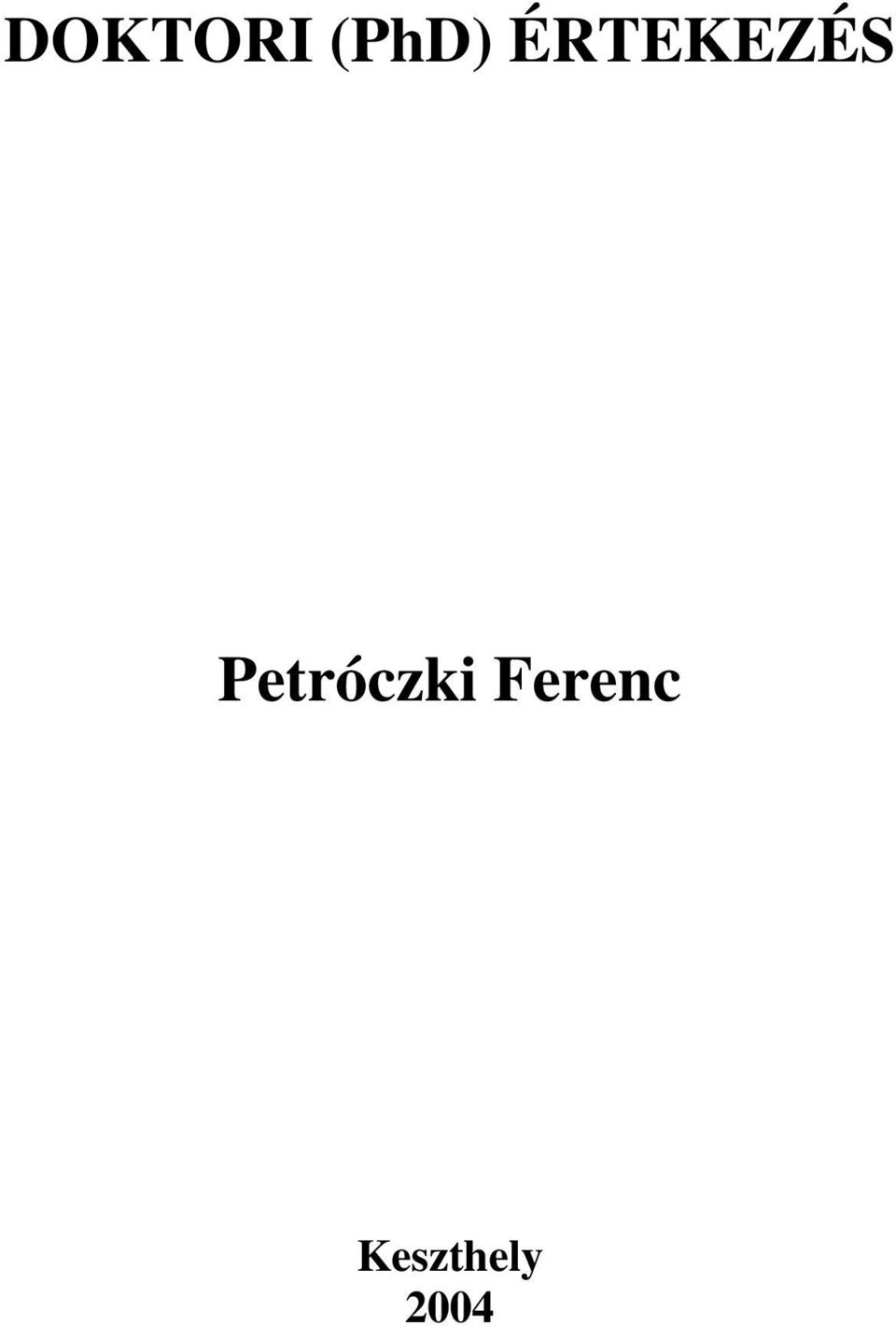 Petróczki