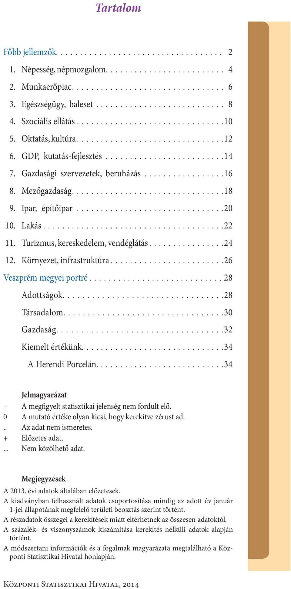 ..28 Adottságok...28 Társadalom...30 Gazdaság....32 Kiemelt értékünk....34 A Herendi Porcelán....34 Jelmagyarázat A megfigyelt statisztikai jelenség nem fordult elő.