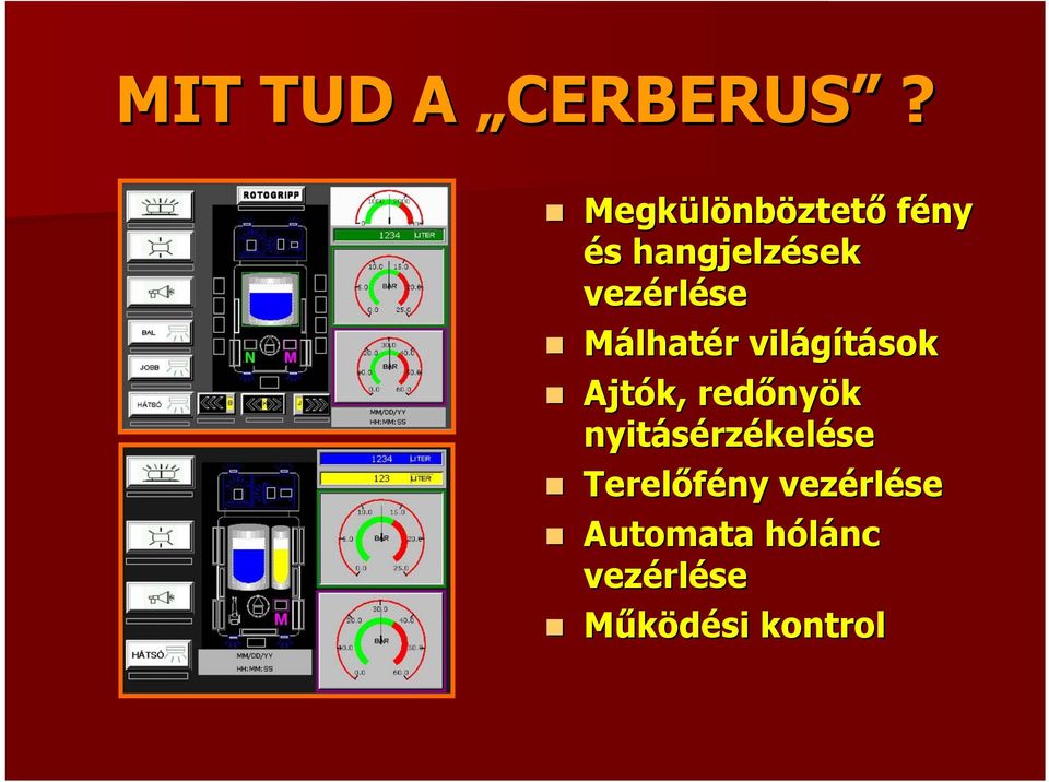 rlése Málhatér r világítások Ajtók, redőny nyök