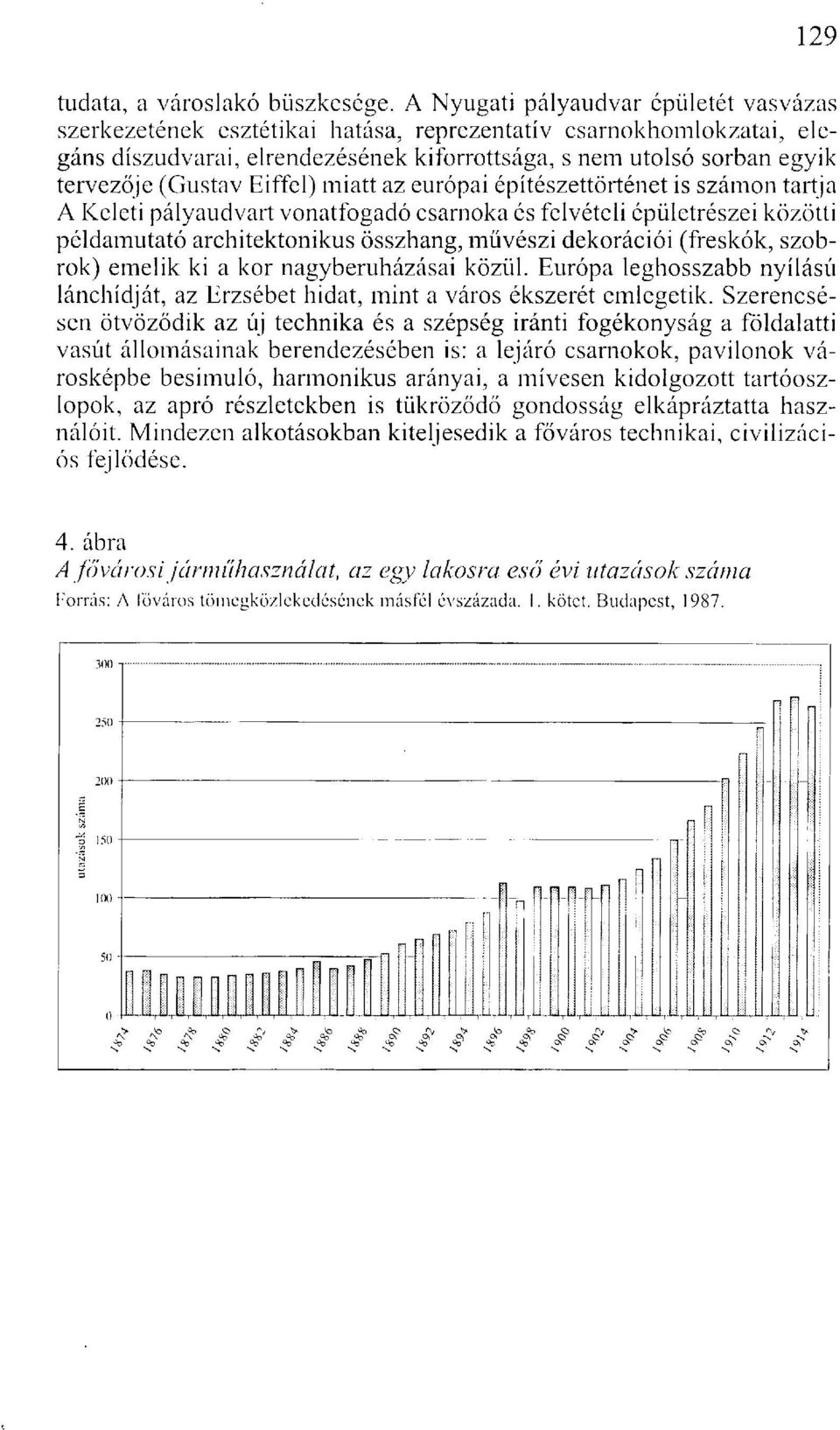 (Gustav Eiffel) miatt az európai építészettörténet is számon tartja A Keleti pályaudvart vonatfogadó csarnoka és felvételi épületrészei közötti példamutató architektonikus összhang, művészi