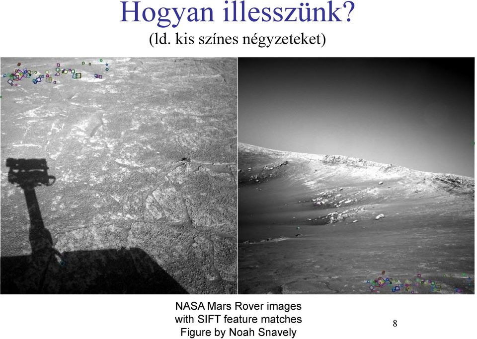 Mars Rover images with SIFT