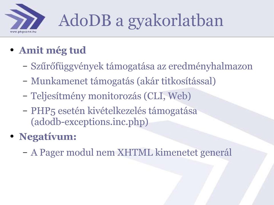 monitorozás (CLI, Web) PHP5 esetén kivételkezelés támogatása