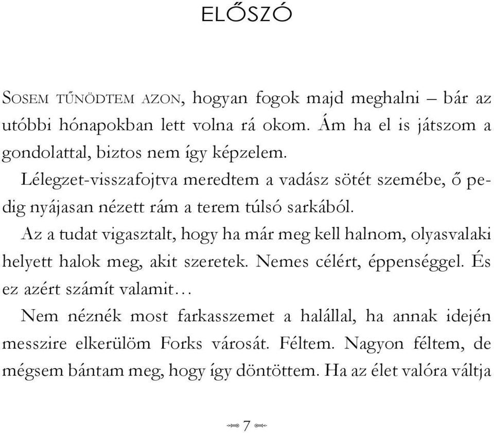 Lélegzet-visszafojtva meredtem a vadász sötét szemébe, ő pedig nyájasan nézett rám a terem túlsó sarkából.