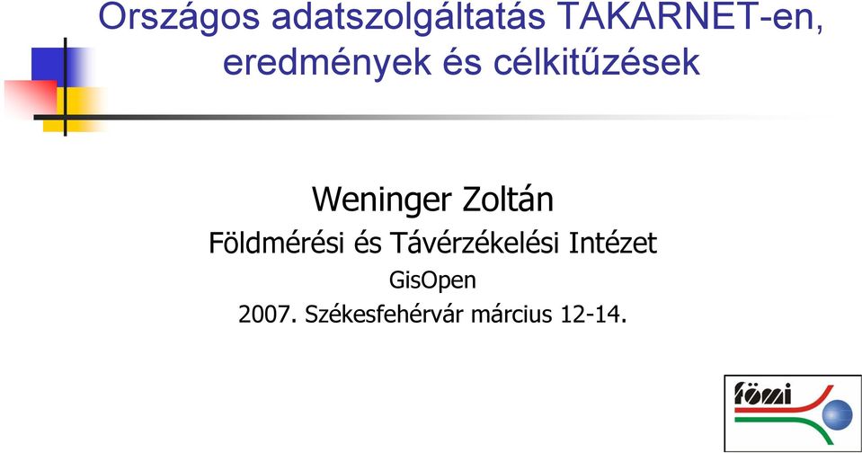 Zoltán Földmérési és Távérzékelési