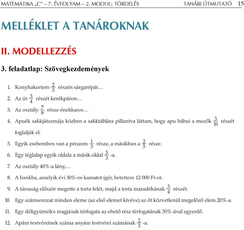 15 MELLÉKLET A TANÁROKNAK II.