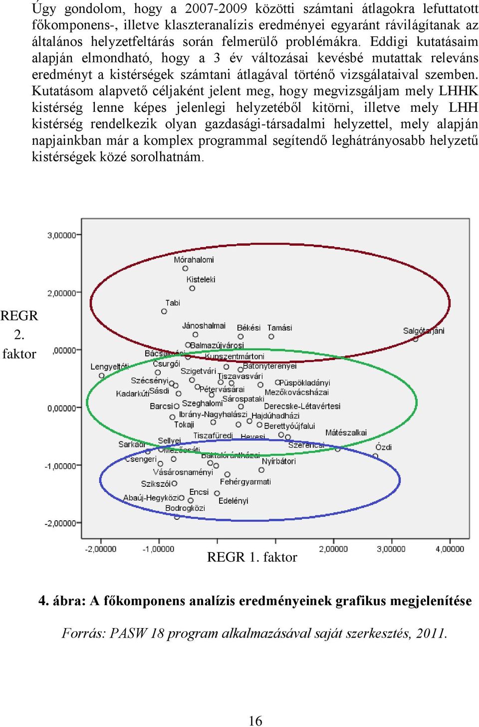 Kutatásom alapvető céljaként jelent meg, hogy megvizsgáljam mely LHHK kistérség lenne képes jelenlegi helyzetéből kitörni, illetve mely LHH kistérség rendelkezik olyan gazdasági-társadalmi