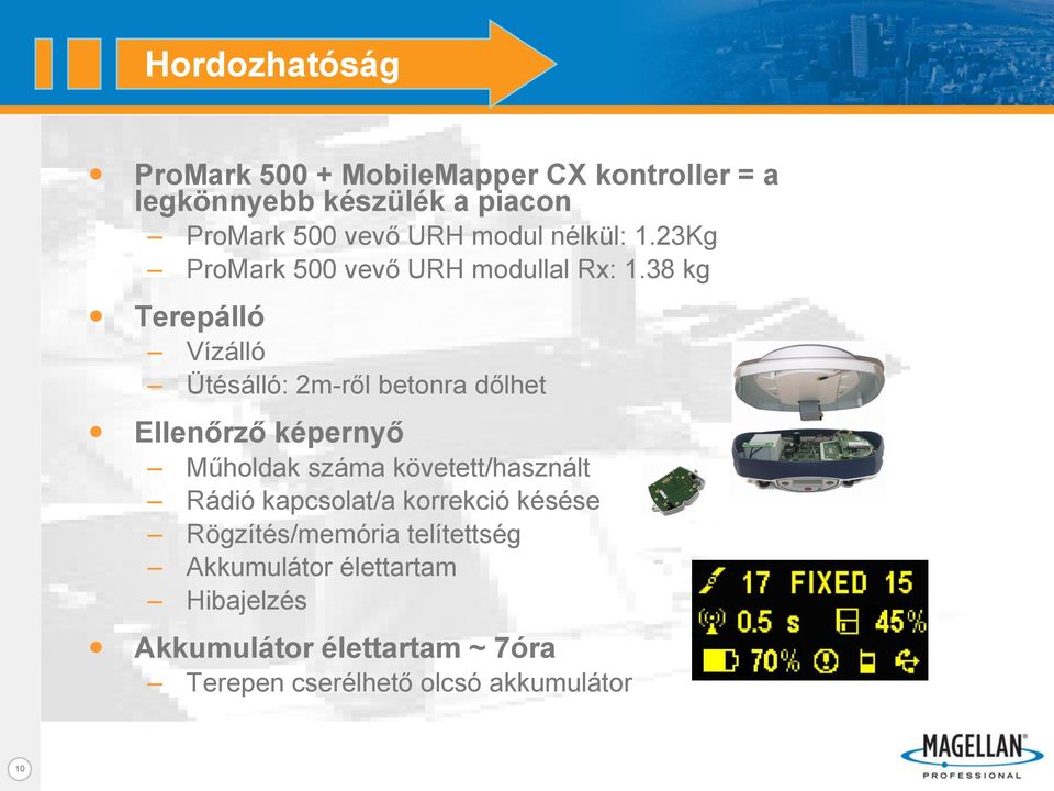 38 kg Terepálló Vízálló Ütésálló: 2m-ről betonra dőlhet Ellenőrző képernyő Műholdak száma követett/használt