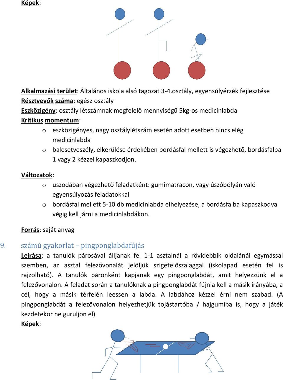 esetén adott esetben nincs elég medicinlabda o balesetveszély, elkerülése érdekében bordásfal mellett is végezhető, bordásfalba 1 vagy 2 kézzel kapaszkodjon.