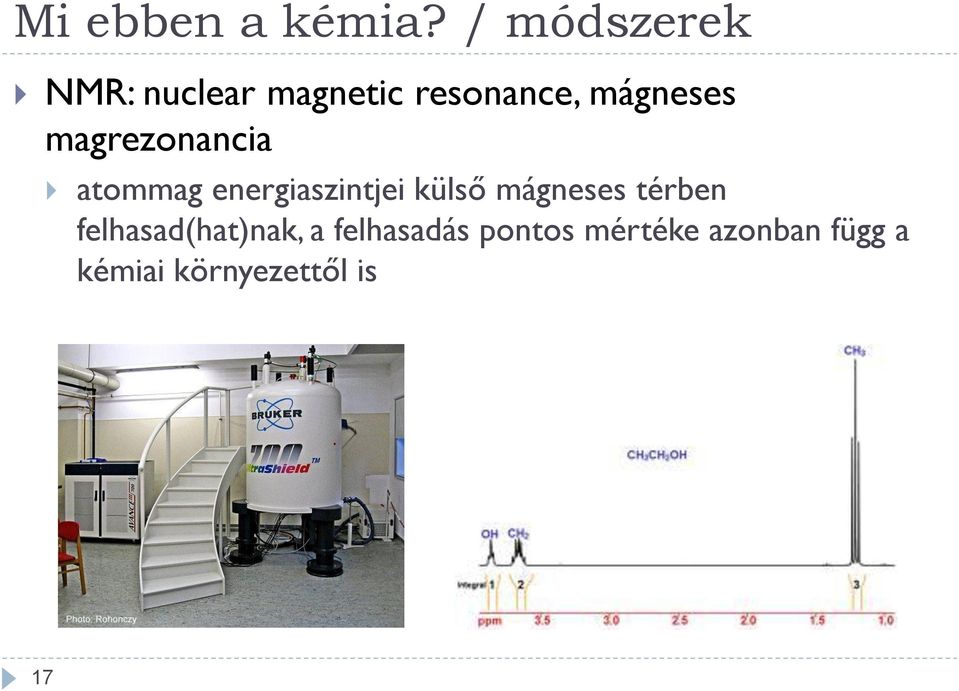 magrezonancia atommag energiaszintjei külső mágneses