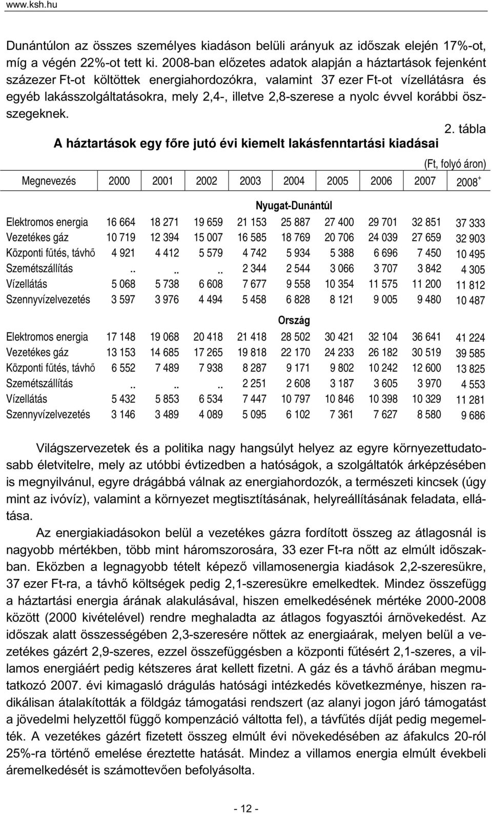 a nyolc évvel korábbi öszszegeknek. 2.