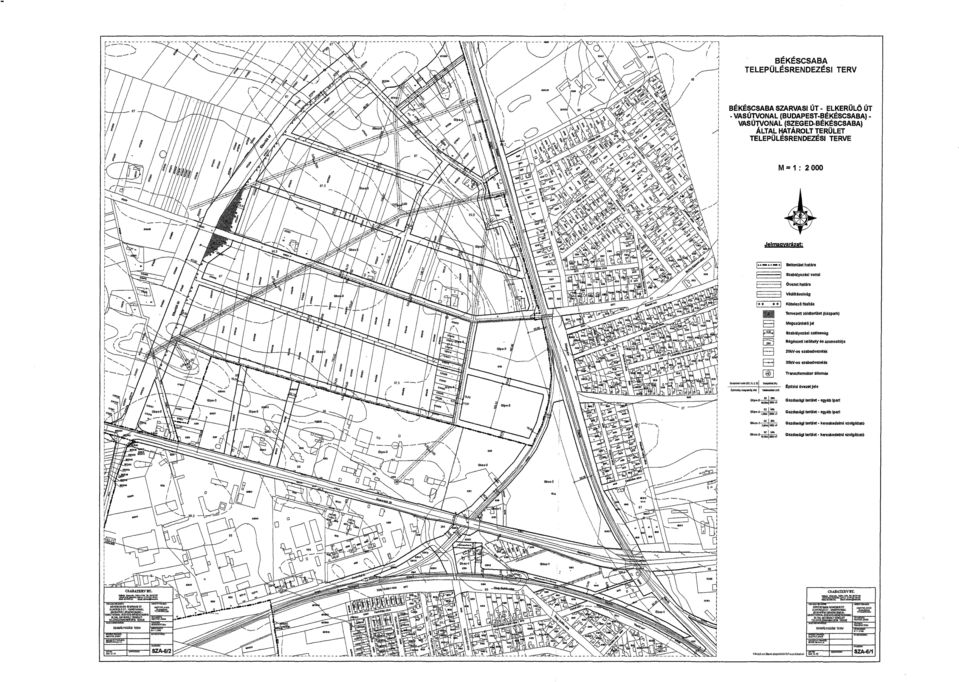 .. J BeIleIOlel haln'a SZabályozási vonal Övezet határa Védölávolság Kötelez6 fésltés TelVezell zöldleiolel (közpark) Megszl.