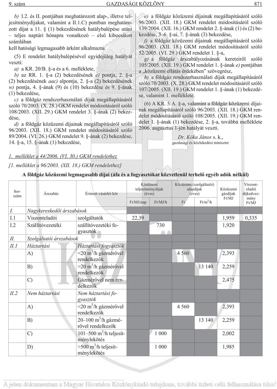 (5) E rendelet hatálybalépésével egyidejûleg hatályát veszti: a) a KR. 20/B. -a és a 6. melléklete, b) az RR. 1. -a (2) bekezdésének e) pontja, 2. -a (2) bekezdésének aac) alpontja, 2.