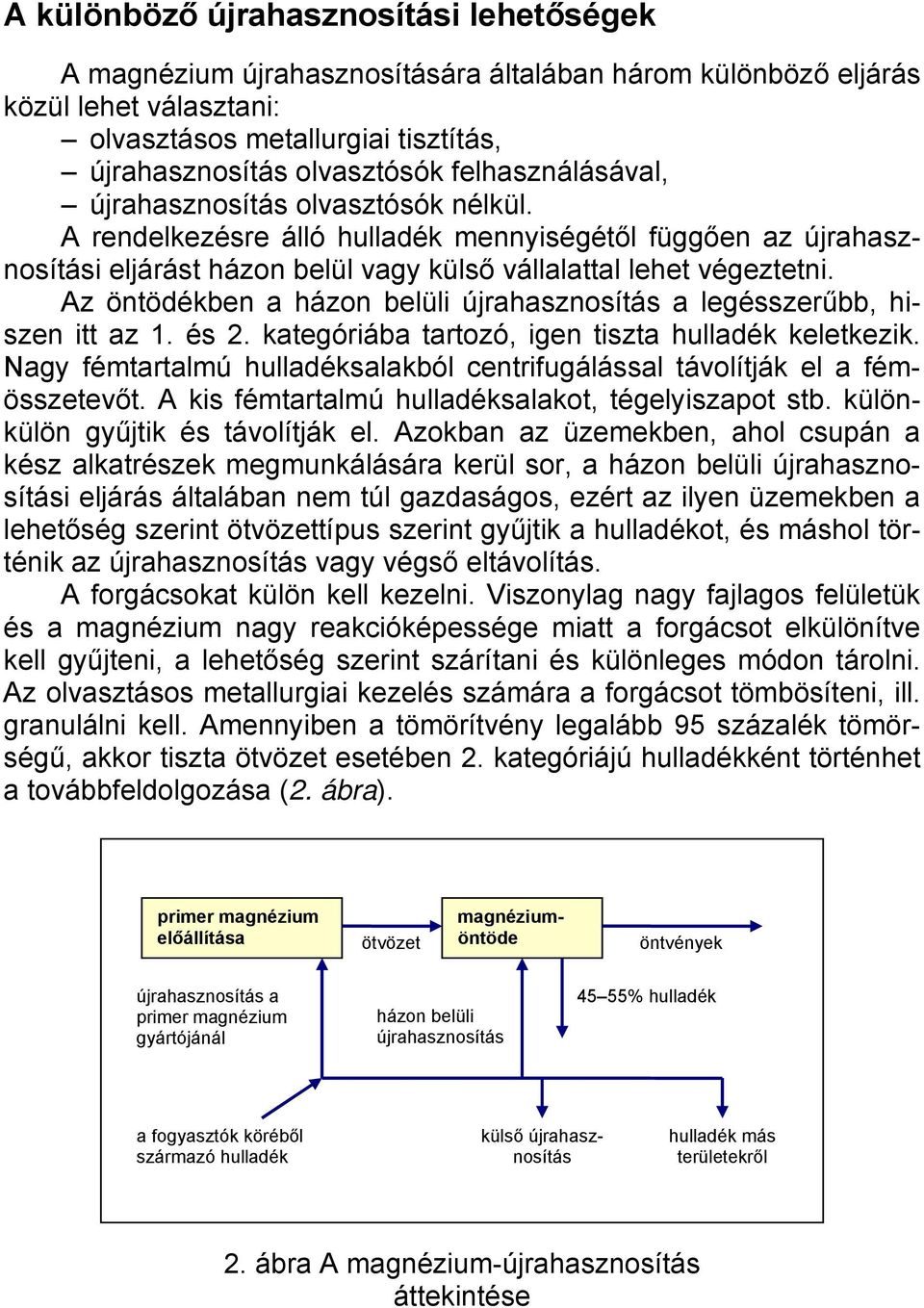 Az öntödékben a házon belüli újrahasznosítás a legésszerűbb, hiszen itt az 1. és 2. kategóriába tartozó, igen tiszta hulladék keletkezik.