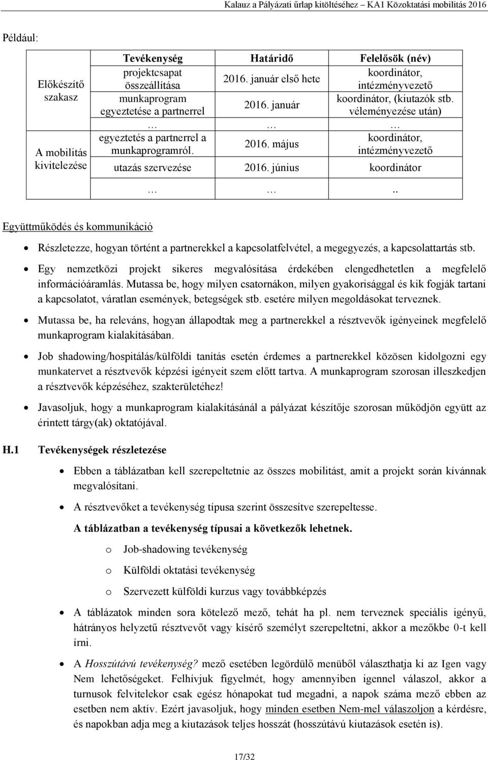 május munkaprogramról. intézményvezető utazás szervezése 2016. június koordinátor.