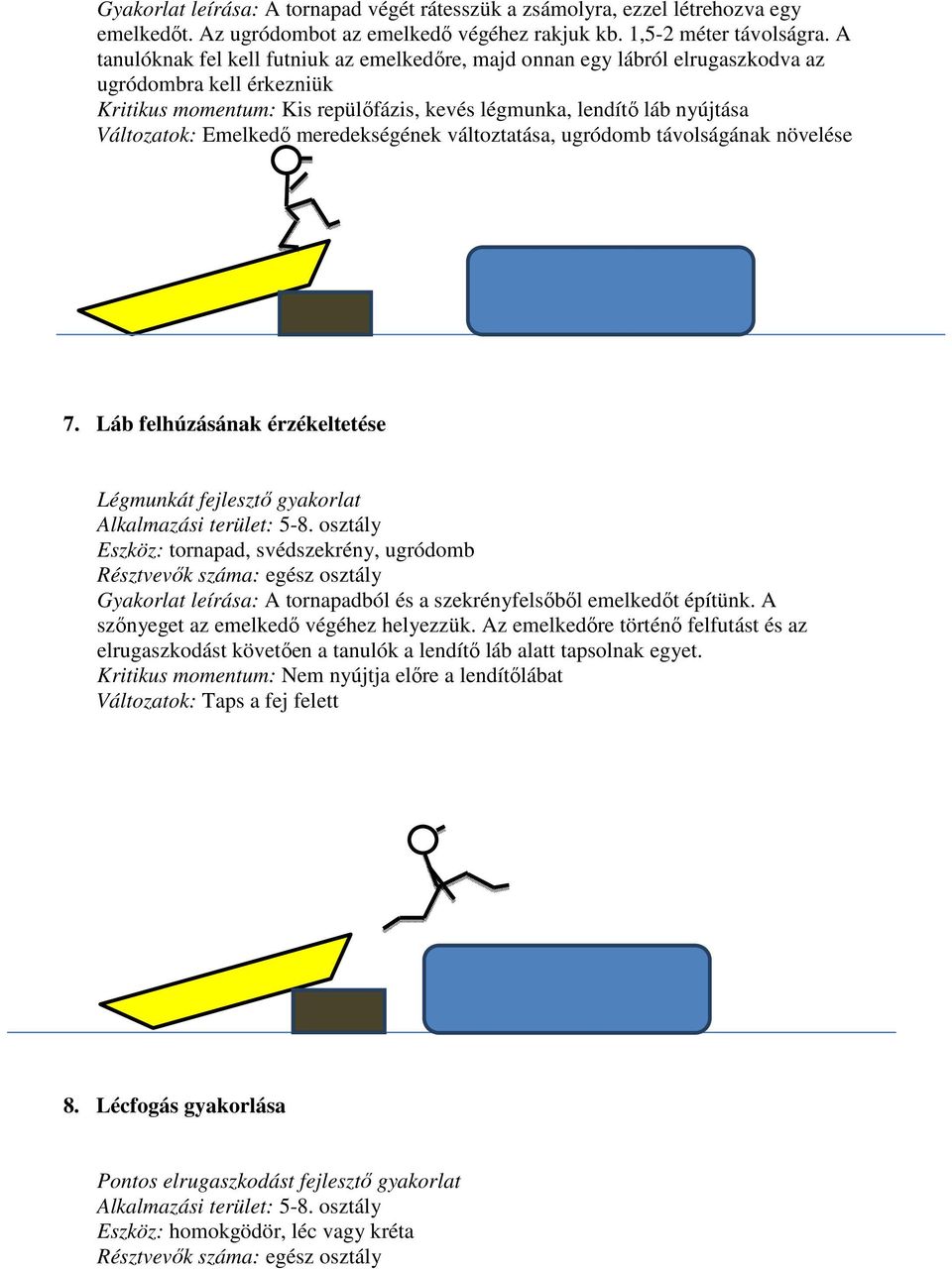 Emelkedő meredekségének változtatása, ugródomb távolságának növelése 7.