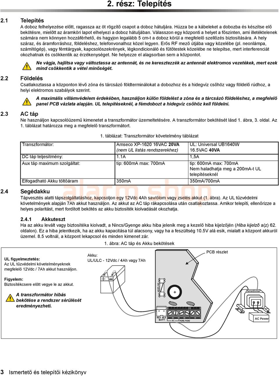 Válasszon egy központi a helyet a főszinten, ami illetéktelenek számára nem könnyen hozzáférhető, és hagyjon legalább 5 cm-t a doboz körül a megfelelő szellőzés biztosítására.