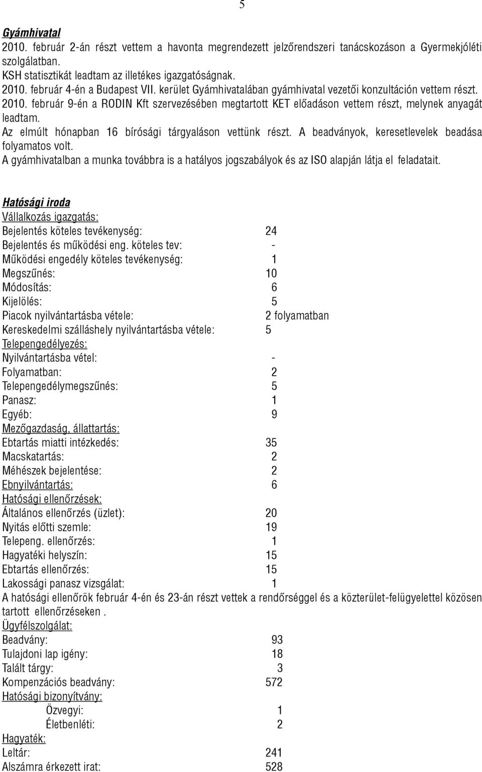 Az elmúlt hónapban 16 bírósági tárgyaláson vettünk részt. A beadványok, keresetlevelek beadása folyamatos volt.