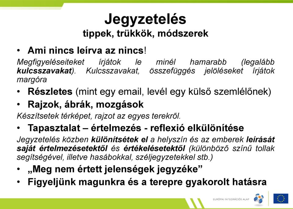 rajzot az egyes terekről.