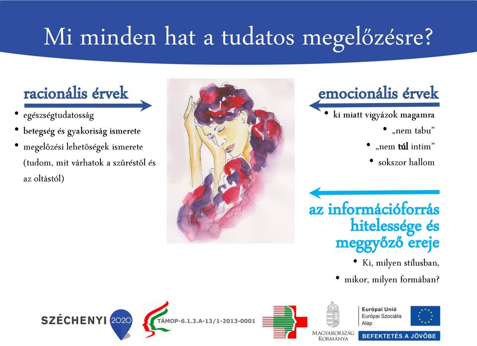 ismerete (tudom, mit várhatok a szűréstől és az oltástól) emocionális érvek ki miatt