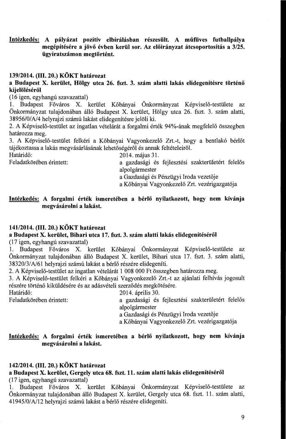 keriilet K6banyai Onkormanyzat Kepvisel6-testiilete az Onkormanyzat tulajdonaban a116 Budapest X. keriilet, Holgy utca 26. fszt. 3.