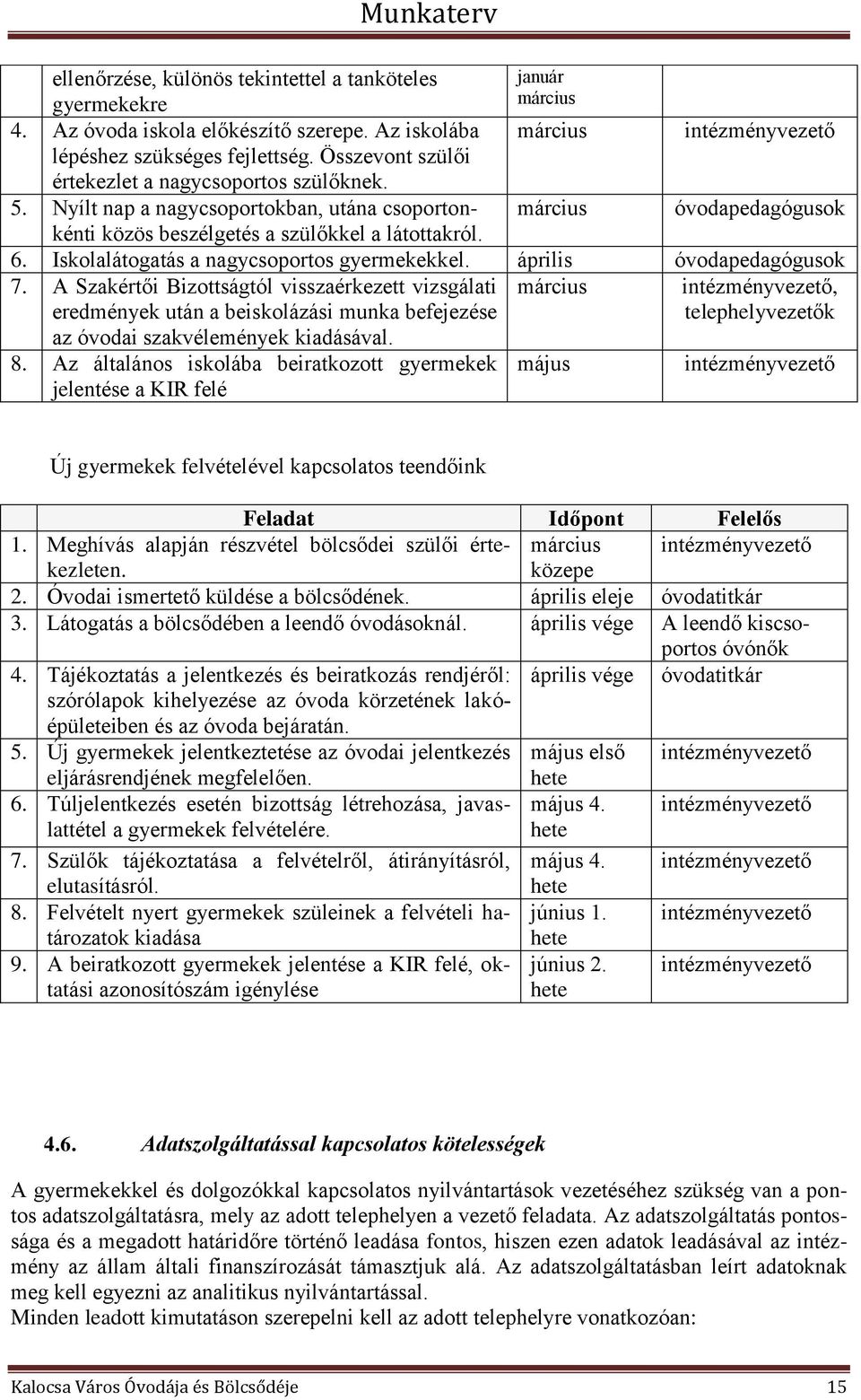 Iskolalátogatás a nagycsoportos gyermekekkel. április óvodapedagógusok 7.