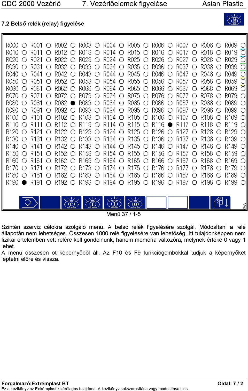 Itt tulajdonképpen nem fizikai értelemben vett relére kell gondolnunk, hanem memória változóra, melynek értéke 0 vagy 1