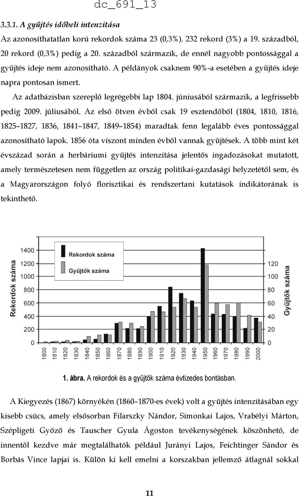 Az adatbázisban szereplő legrégebbi lap 1804. júniusából származik, a legfrissebb pedig 2009. júliusából.