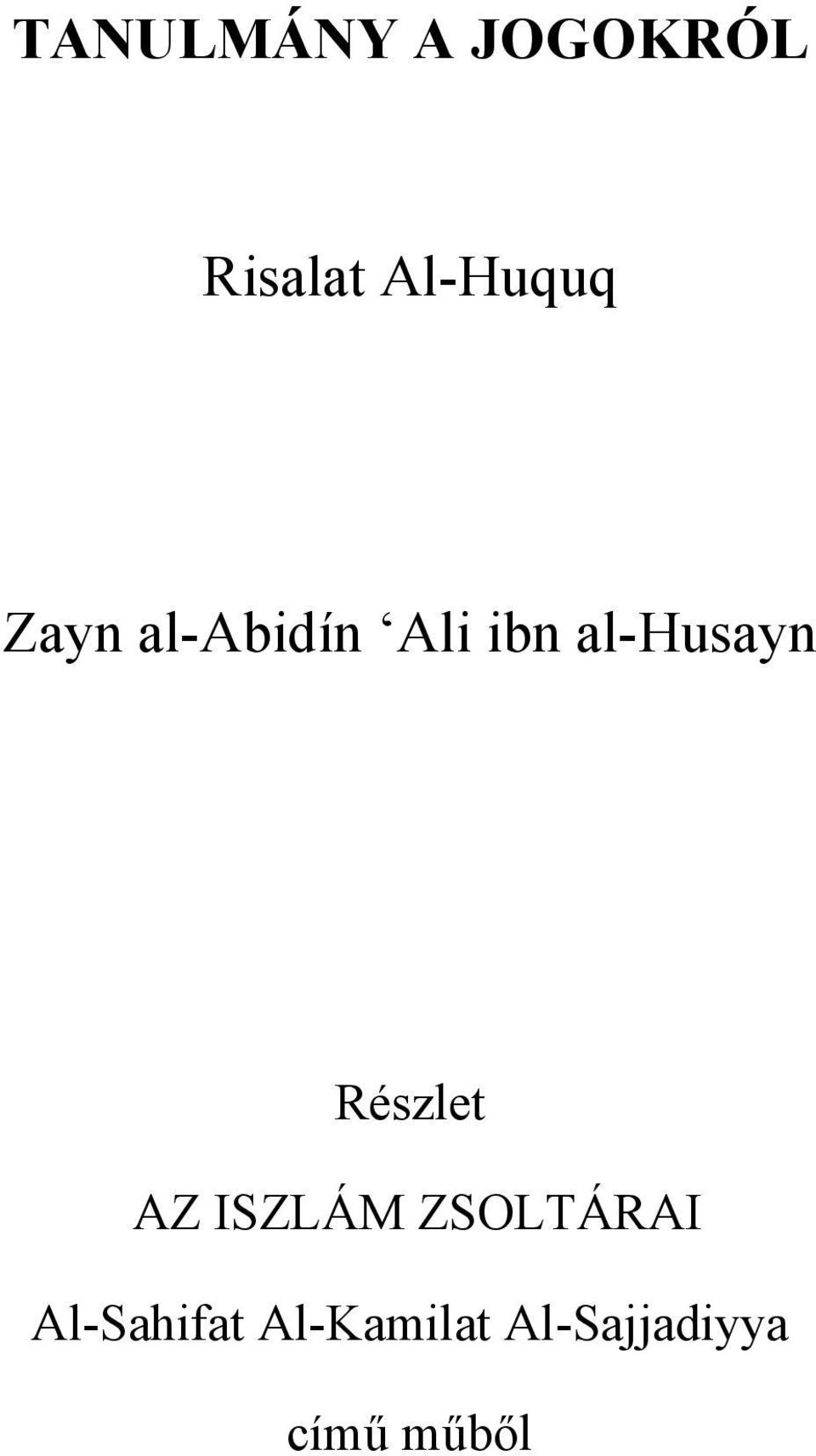 al-husayn Részlet AZ ISZLÁM