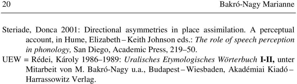 : The role of speech perception in phonology, San Diego, Academic Press, 219 50.