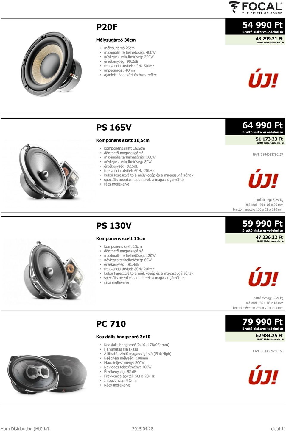 terhelhetőség: 160W névleges terhelhetőség: 80W érzékenység: 92.