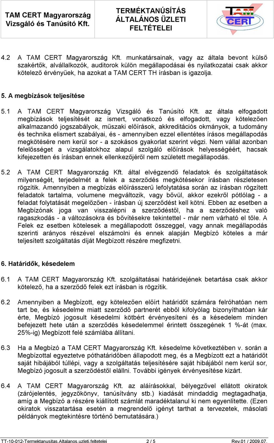 A megbízások teljesítése 5.