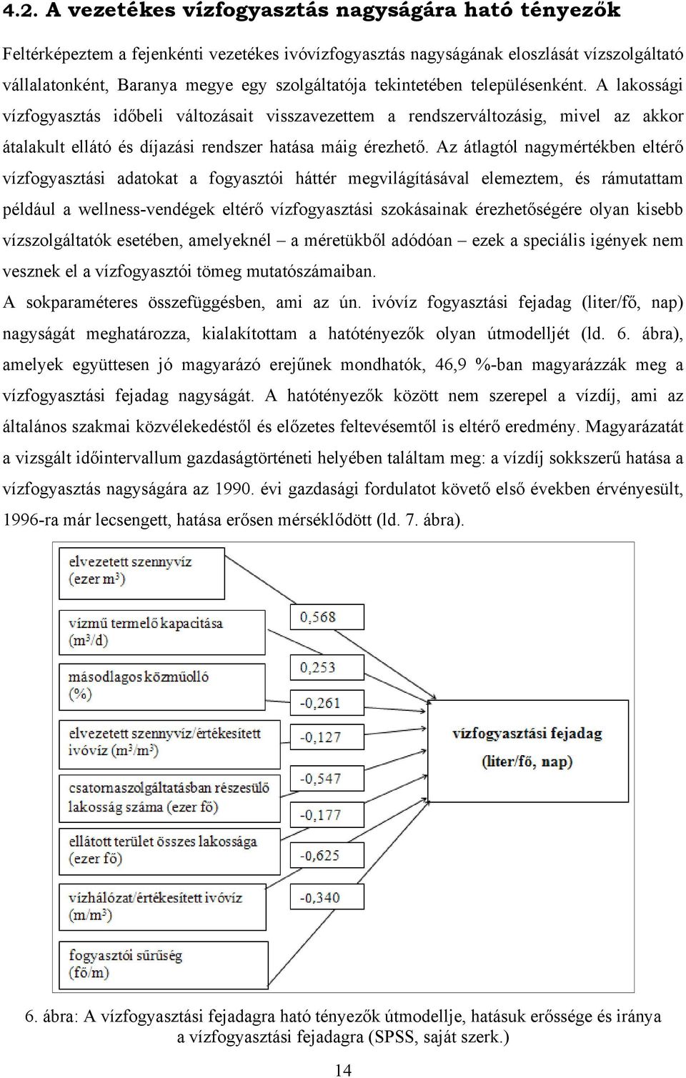 Az átlagtól nagymértékben eltérő vízfogyasztási adatokat a fogyasztói háttér megvilágításával elemeztem, és rámutattam például a wellness-vendégek eltérő vízfogyasztási szokásainak érezhetőségére