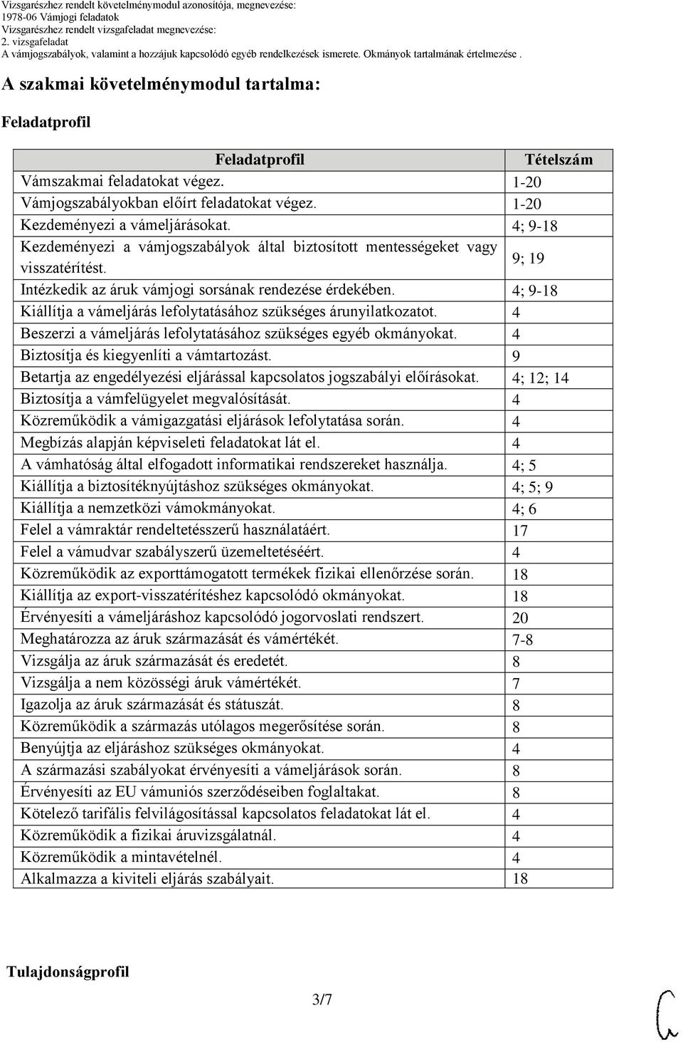 4; 9-18 Kiállítja a vámeljárás lefolytatásához szükséges árunyilatkozatot. 4 Beszerzi a vámeljárás lefolytatásához szükséges egyéb okmányokat. 4 Biztosítja és kiegyenlíti a vámtartozást.