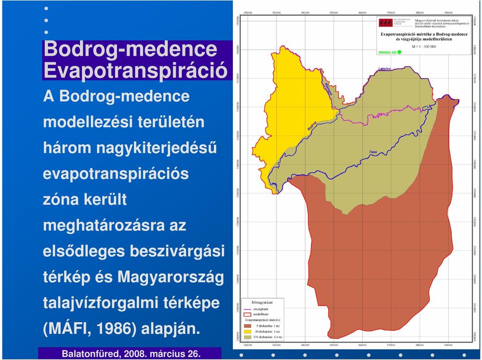 evapotranspirációs zóna került meghatározásra az elsdleges