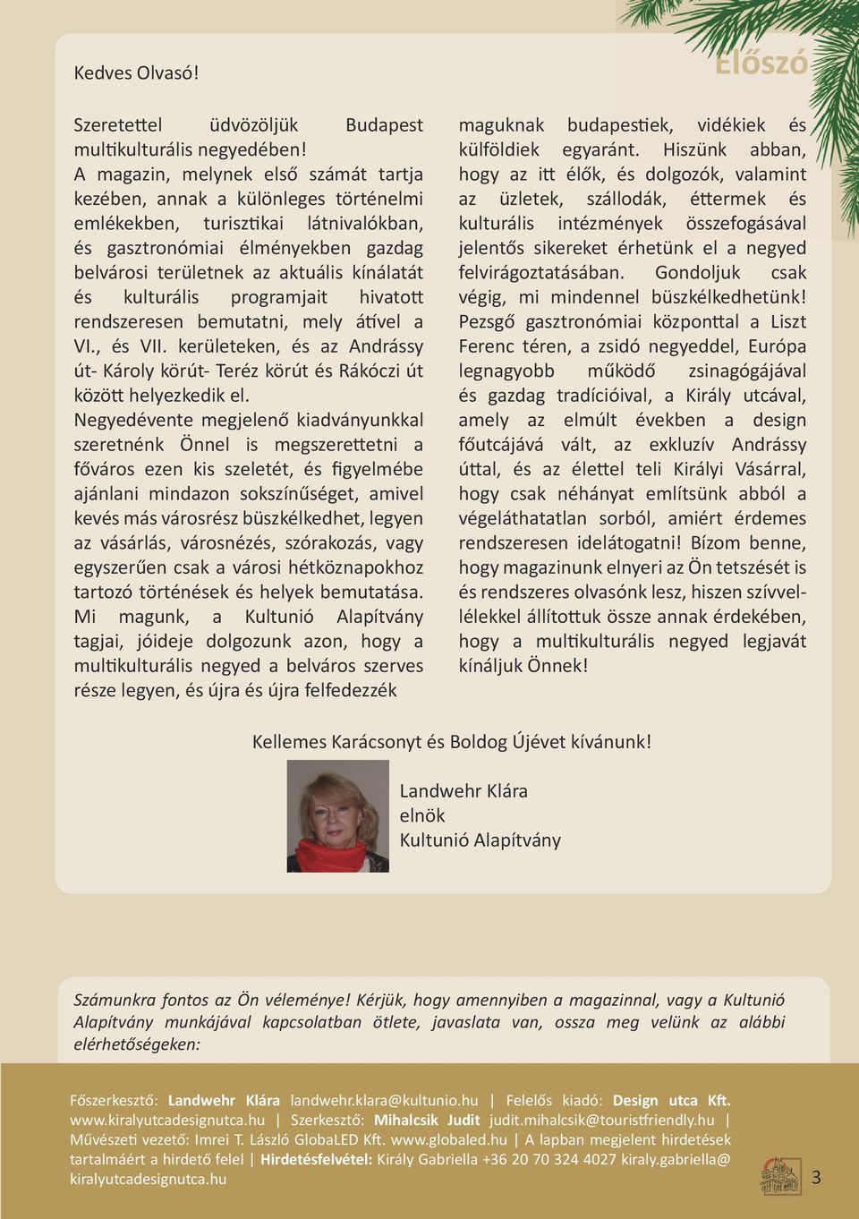 kulturális programjait hivatott rendszeresen bemutatni, mely átível a VI., és VII. kerületeken, és az Andrássy út- Károly körút- Teréz körút és Rákóczi út között helyezkedik el.