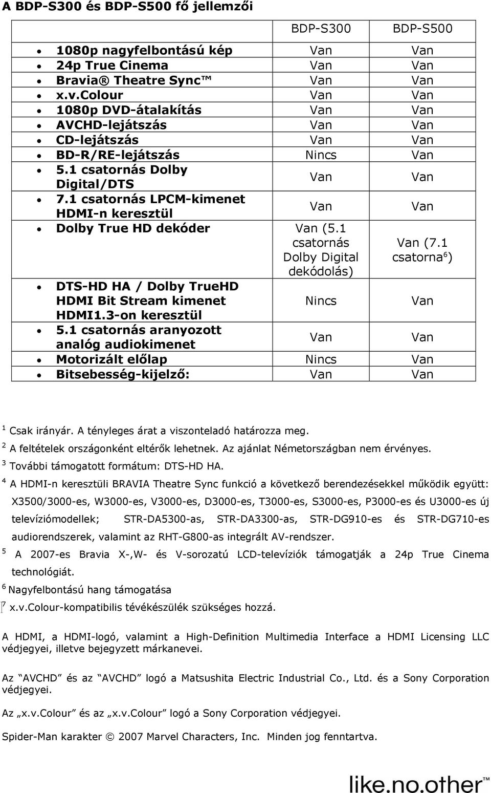 1 csatorna 6 ) DTS-HD HA / Dolby TrueHD HDMI Bit Stream kimenet Nincs HDMI1.3-on keresztül 5.1 csatornás aranyozott analóg audiokimenet Motorizált előlap Nincs Bitsebesség-kijelző: 1 Csak irányár.