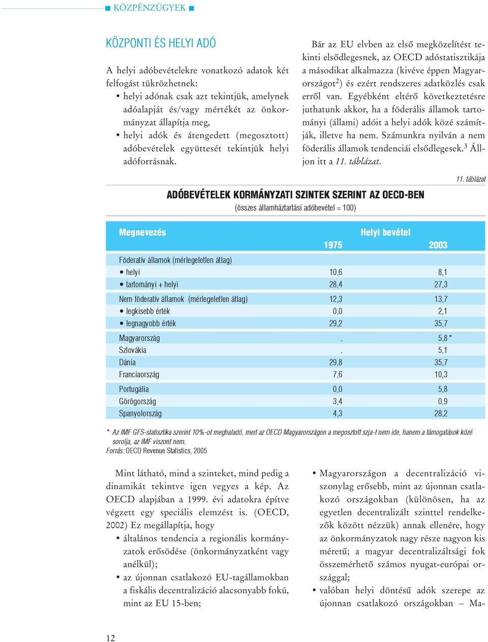 Bár az EU elvben az elsõ megközelítést tekinti elsõdlegesnek, az OECD adóstatisztikája a másodikat alkalmazza (kivéve éppen Magyarországot 2 ) és ezért rendszeres adatközlés csak errõl van.