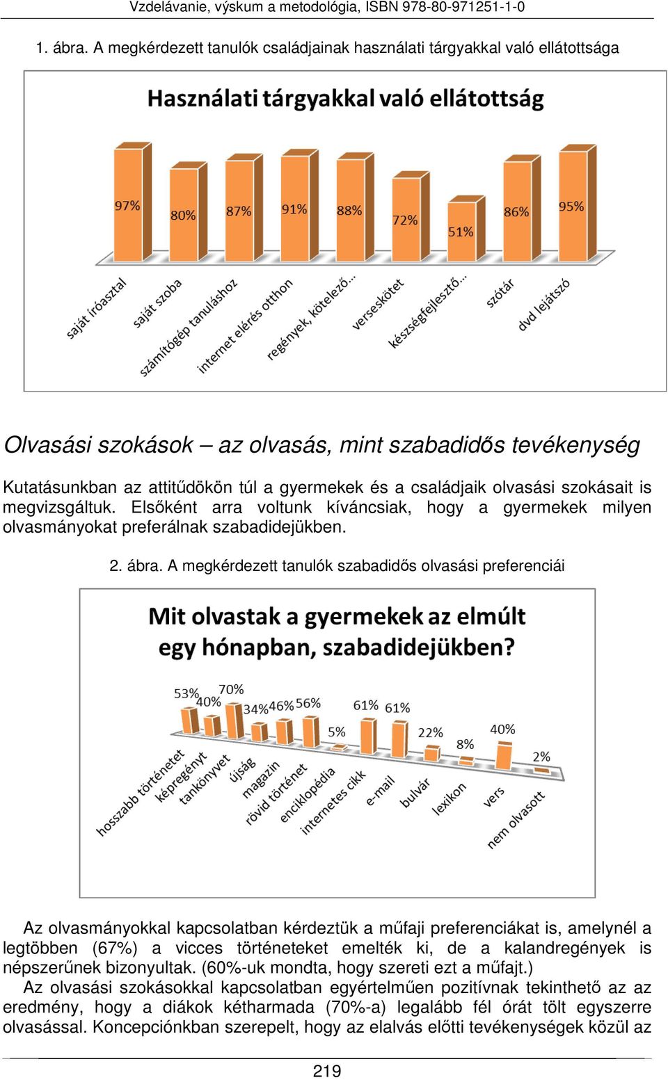 olvasási szokásait is megvizsgáltuk. Elsőként arra voltunk kíváncsiak, hogy a gyermekek milyen olvasmányokat preferálnak szabadidejükben. 2. ábra.