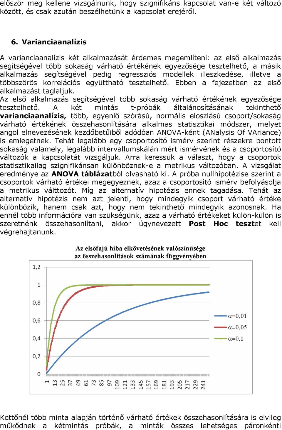 pedig regressziós modellek illeszkedése, illetve a többszörös korrelációs együttható tesztelhető. Ebben a fejezetben az első alkalmazást taglaljuk.