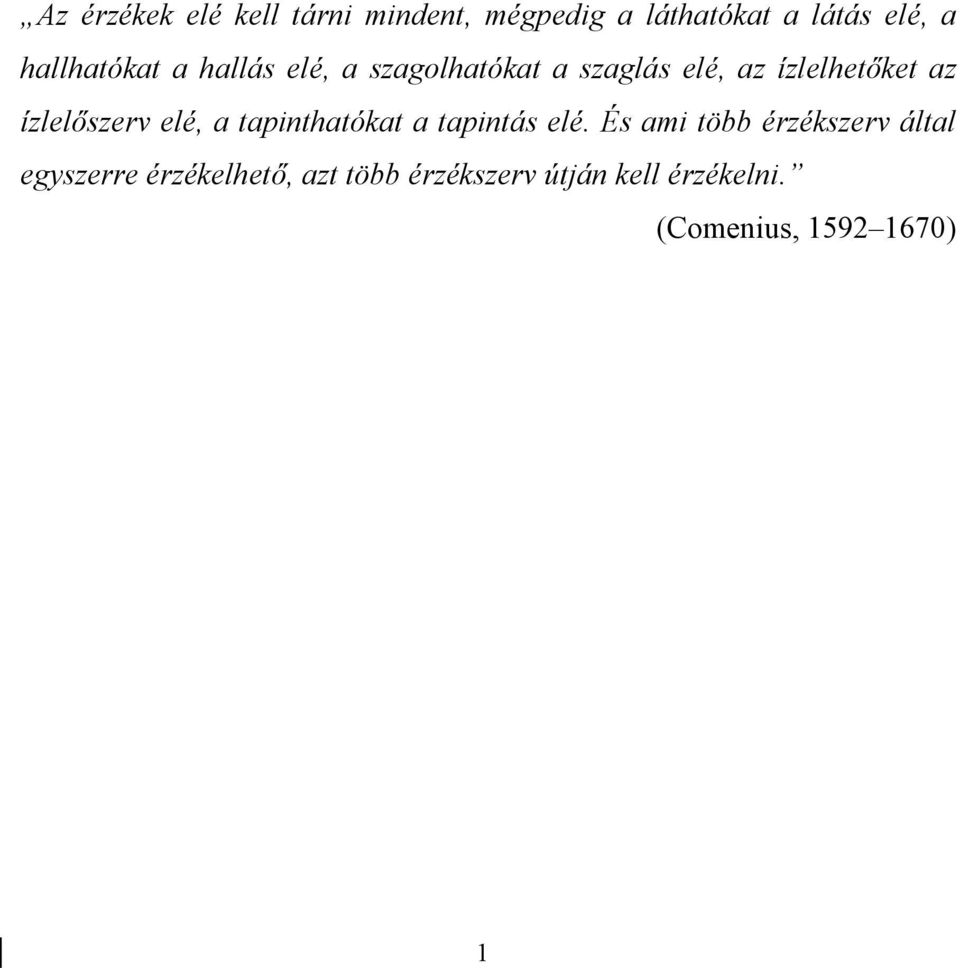 ízlelőszerv elé, a tapinthatókat a tapintás elé.