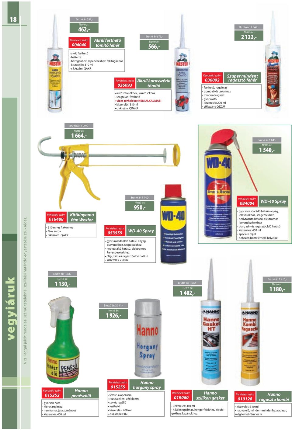 kiszerelés: 310ml cikkszám: QKAKR 036092 festhető, rugalmas gombaölőt tartalmaz mindent ragaszt gyorskötő kiszerelés: 290 ml cikkszám: QSZUP Bruttó ár: 2 546,- 2 122,- Szuper mindent ragasztó fehér