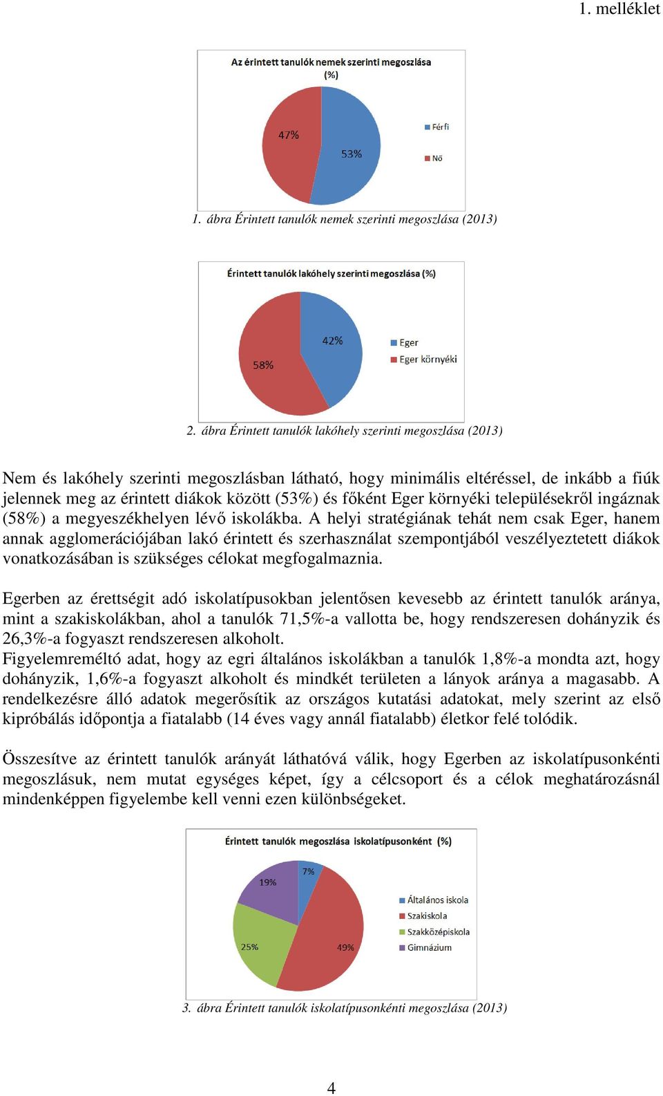 főként Eger környéki településekről ingáznak (58%) a megyeszékhelyen lévő iskolákba.