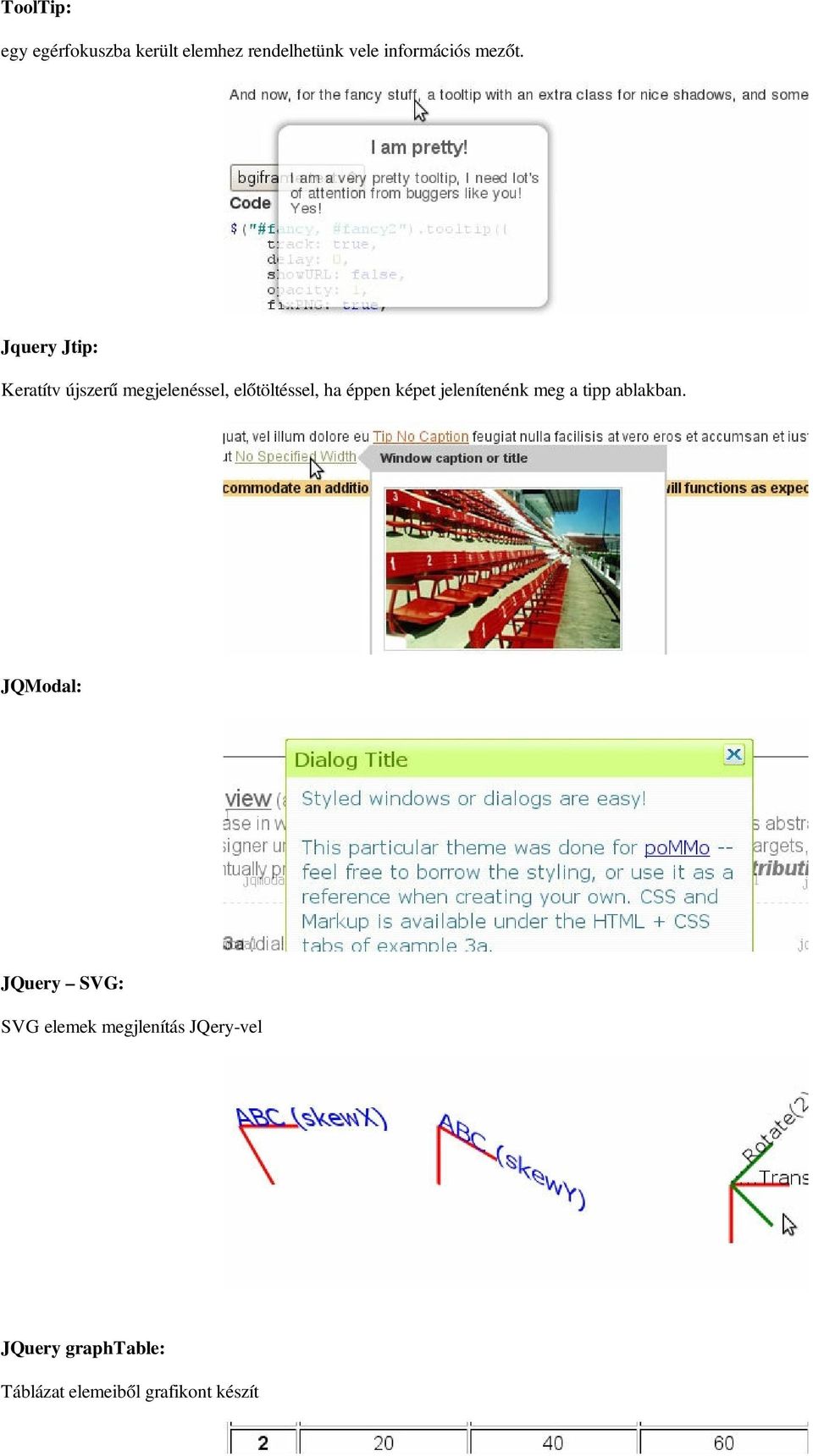 Jquery Jtip: Keratítv újszerű megjelenéssel, előtöltéssel, ha éppen képet