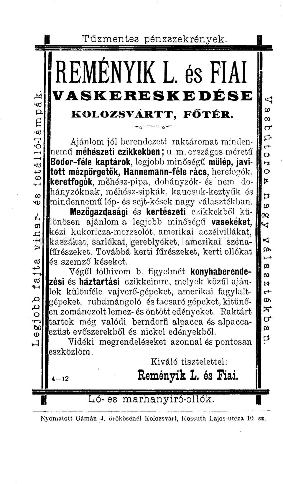 hészeti czikkekben; u. m.