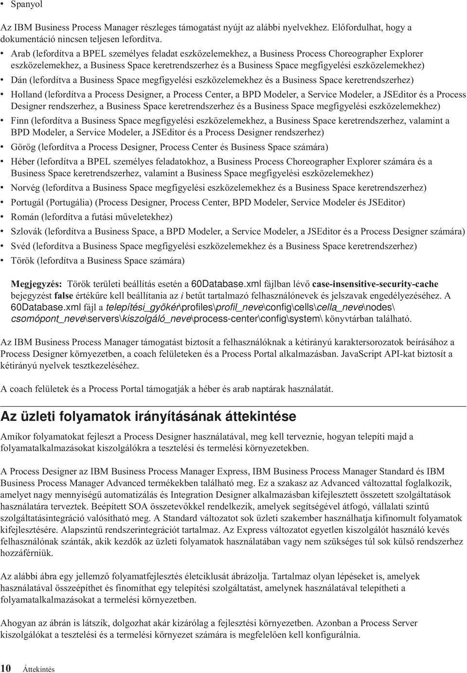 eszközelemekhez) v Dán (lefordítva a Business Space megfigyelési eszközelemekhez és a Business Space keretrendszerhez) v Holland (lefordítva a Process Designer, a Process Center, a BPD Modeler, a