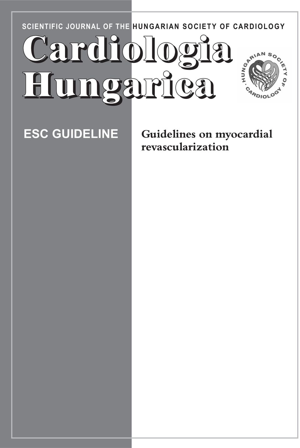 Crdiologi Hungric ESC GUIDELINE