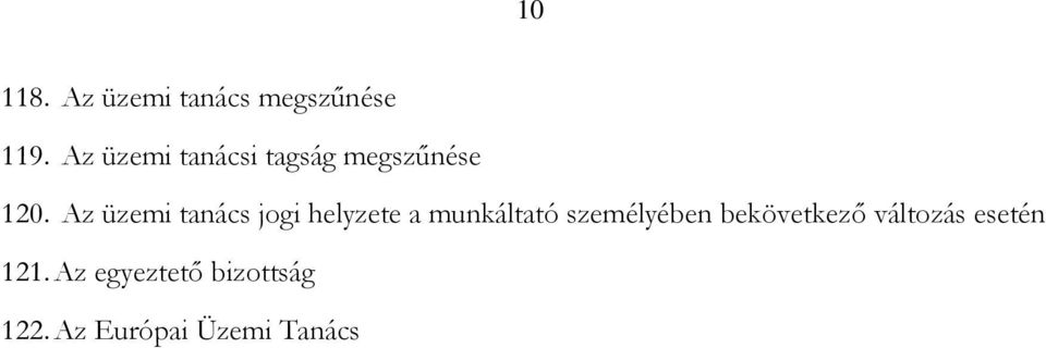 Az üzemi tanács jogi helyzete a munkáltató személyében