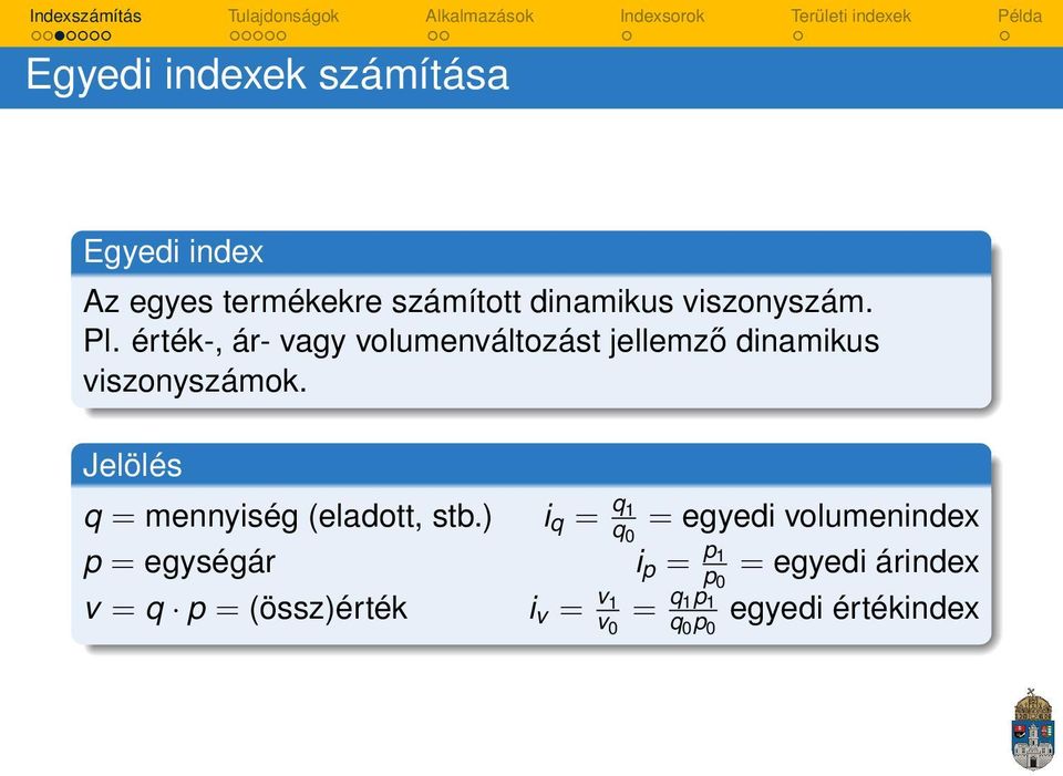 Jelölés q = mennyiség (eladott, stb.